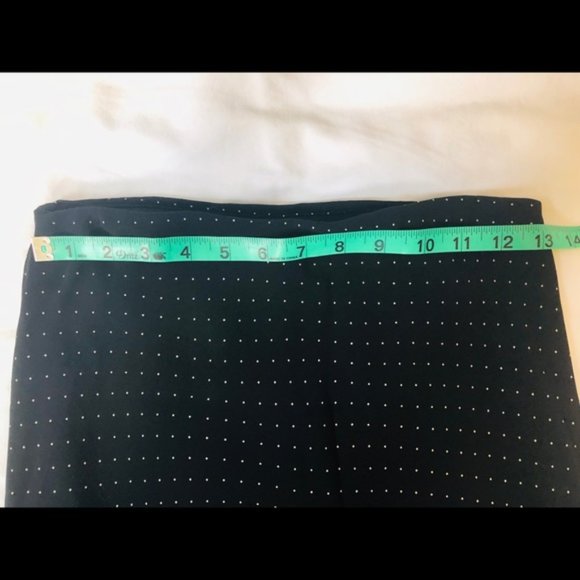 Black and white polka dot ruffle hem chiffon skirt - Picture 7 of 7